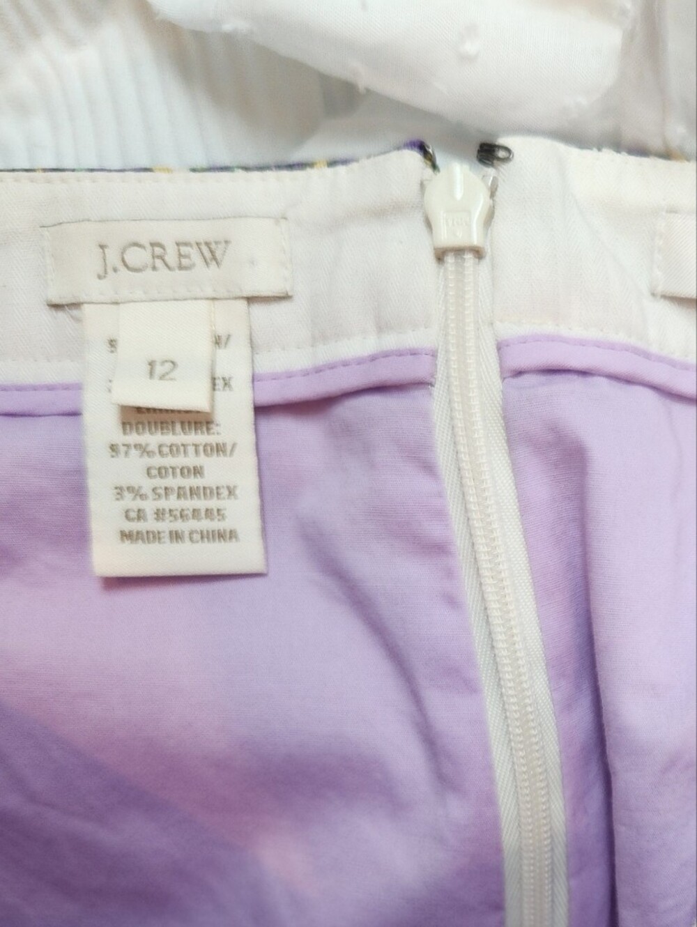 J Crew Purple Paisley Pencil Skirt Yellow & Grewn AccentsSize 12 Great Condition - Picture 11 of 11